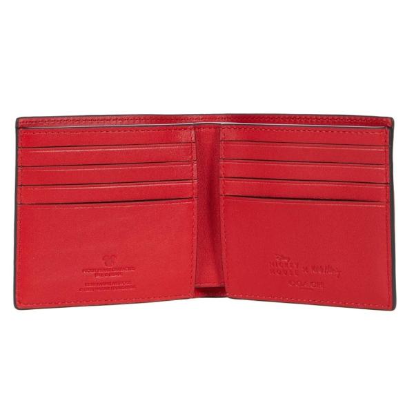 ディズニー ミッキー マウス コーチ ミニ財布 二つ折り財布 コーチ 二つ折り財布 ブティックライン 21新作 Coach ディズニー ミッキー マウス X キース ヘリング ダブル ビルフォールド ウォレット レッド マルチ 代購幫