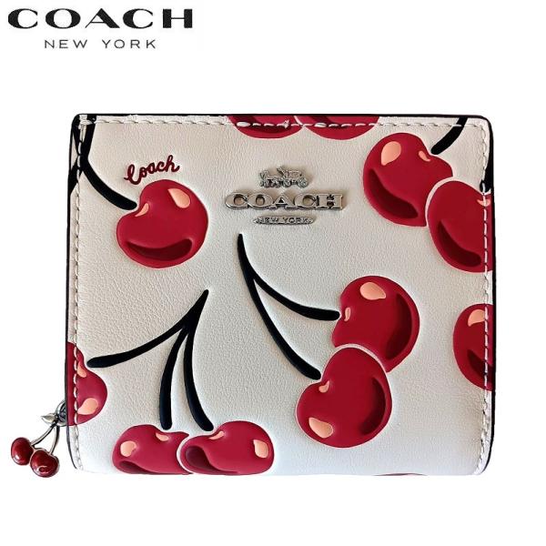 COACH コーチ 二つ折り財布 ミニ財布 アウトレット チェリー COACH コーチ 二つ折り財布 ミニ財布 アウトレット チェリー