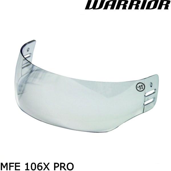 ■WARRIOR（ウォーリア）ハーフバイザー　MFE　106X　PRO●CLEAR●STRAIGHT　SMALL検索ワード：アイスホッケー、バイザー、プロ、クリアー、スモール