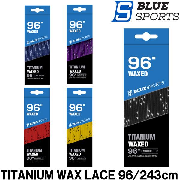 ■BLUE SPORTS（ブルースポーツ）靴紐　ELITE　LACE　WAX　TITANIUM●96/243cm※写真とパッケージが異なる場合があります。ご了承ください。検索ワード：アイスホッケー、ヒモ、クツヒモ