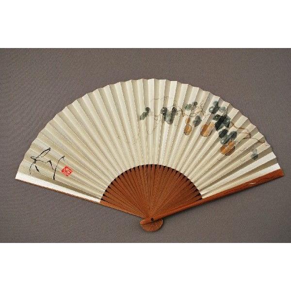 京風庵大むら 紳士用 七寸五分 丁字銀和紙京扇子 瓢箪 : 加納屋北岸 