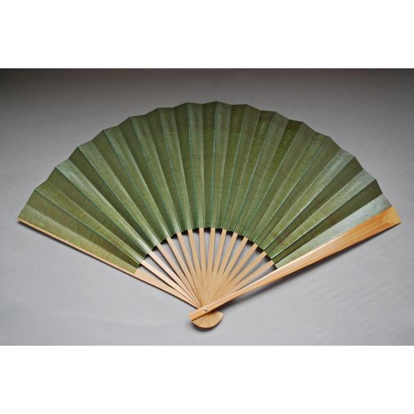 京風庵大むら 紳士用京扇子 八寸五分 龍馬扇(渋扇子) 緑 京風庵大むら 紳士用京扇子 八寸五分 龍馬扇(渋扇子) 緑