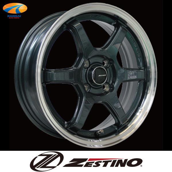 ZK-6 15インチ×6.0J +35 4H ガンメタ/ポリッシュ 4本 ZESTINO 