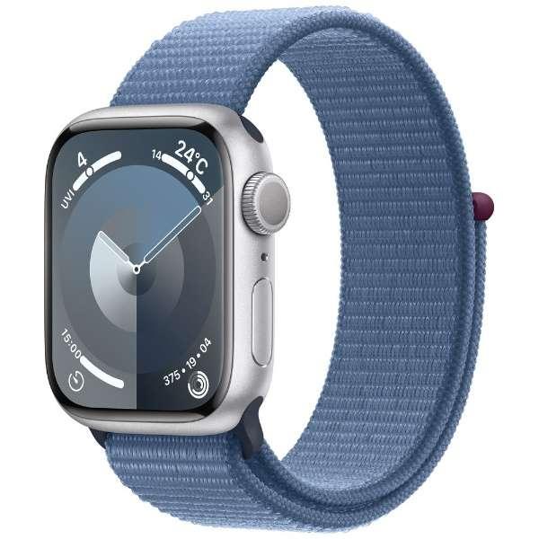 Apple Watch Series 9 GPSモデル - 41mmシルバーアルミニウムケースと 