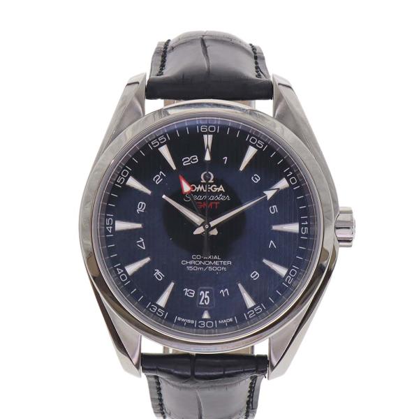 【中古】OMEGA オメガ 231.13.43.22.01.001 シーマスターアクアテラ 150m GMT 自動巻き メンズ 腕時計 ブラック