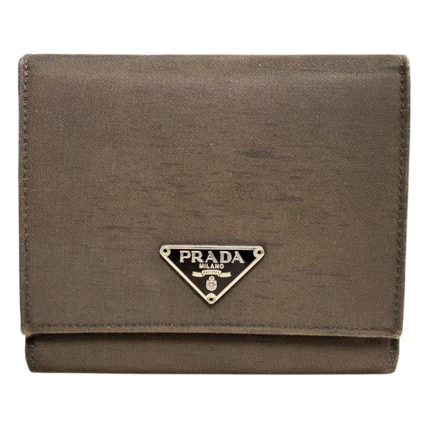 PRADA（プラダ） M176 三つ折り財布 ナイロン 三角ロゴプレート
