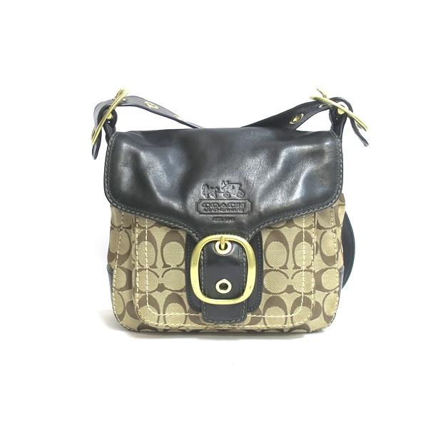 COACH コーチ 11433 シグネチャー キャンバスレザー ショルダーバッグ 