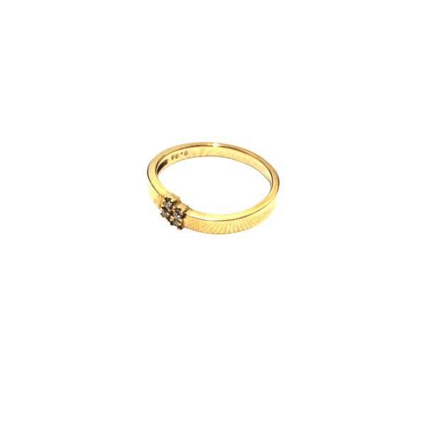 STAR JEWELRY スタージュエリー K18 YG ダイヤ デザイン リング 指輪
