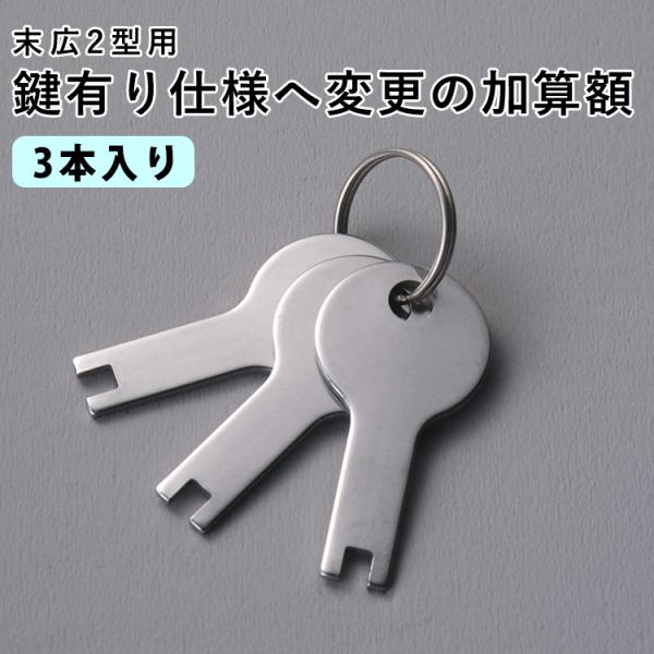 門扉 鍵有り仕様に変更の加算額 門扉フェンス 三協アルミ 末広2型門扉用 オプション 鍵3本入 単体購入不可