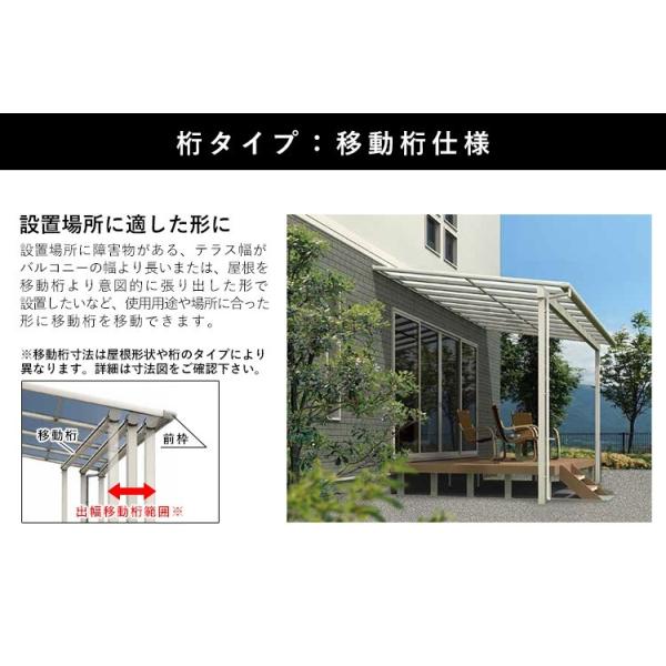 テラスの屋根 Diy ベランダ バルコニー 屋根 雨よけ テラス屋根 ベランダ テラス屋根 住宅設備 2間 4尺 アール型 移動桁 熱線遮断ポリカ屋根 1階用 2階用 オリジナルテラス 2 0間 4尺 Sru S016 エクステリア関東 外構 門扉通販