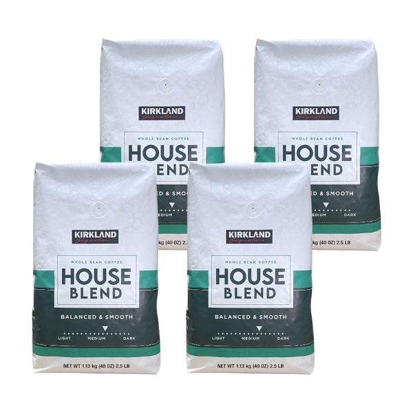 KIRKLAND(カークランド) シグネチャー ハウスブレンド コーヒー (豆) 1.13kg コストコ ×4パック