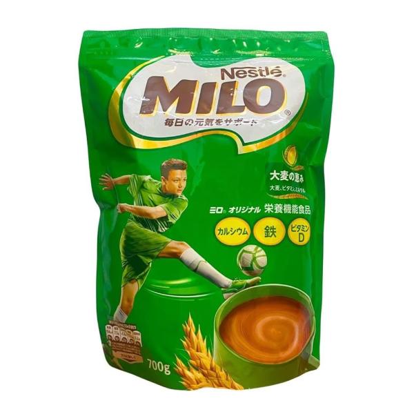 Nestle ネスレ ミロ オリジナル 700g 大容量ミロは、大麦の発芽のための成長力をとりこんだ、大麦エキスを含んでいます。大麦エキスの主成分はエネルギーの源であるブドウ糖がさまざまな長さにつながったもの。ミロは一日を元気に始めるエネル...