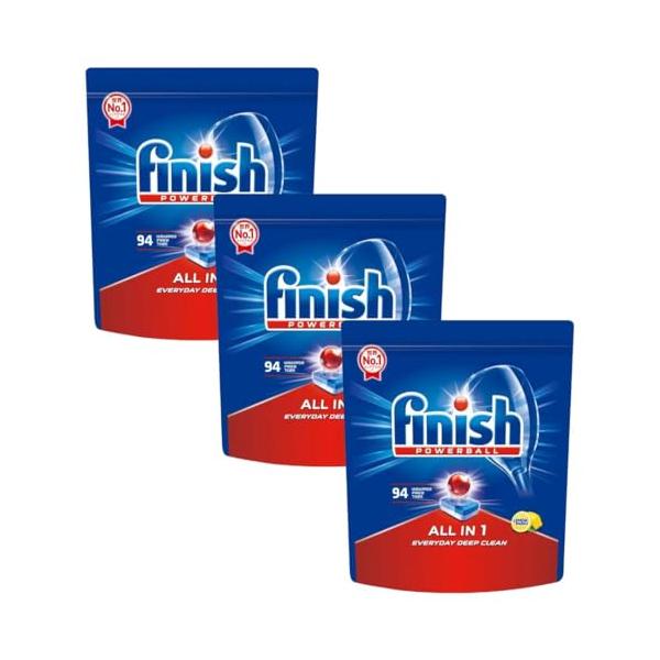 フィニッシュ finish パワーボール オールインワン 94個 × 3袋 セット コストコ 大容量 食器洗浄剤食器洗い乾燥機1回の使用につき、1個を使ってください(使用量の目安)。外側の透明のフィルムは水に溶けるので、破る必要はありません...