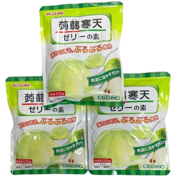 ■商品特徴もちもち＆ぷるぷる食感こんにゃくの弾力×寒天の歯切れのよさ＝もちもち&amp;ぷるぷる食感♪常温で溶け出さないので、お弁当に入れても◎青りんごのやさしい甘さと透き通るキレイな見た目がさわやか■原材料名・注意事項糖類（砂糖（国内製造...