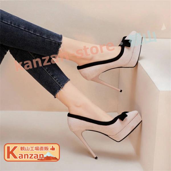 パンプス 痛くない ハイヒール 厚底 ピンヒール ヒール12cm パンプス 結婚式 OL 通勤用 パンプス スエード 厚底 パンプス ハイヒール