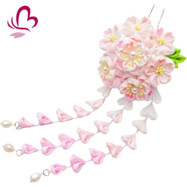 つまみ細工 髪飾り かんざし さくら 桜 ピンク 成人式 振袖 髪飾り 卒業式 袴 髪飾り 結婚式 和服 和装 着物 浴衣 Buyee 日本代购平台 产品购物网站大全 Buyee一站式代购 Bot Online