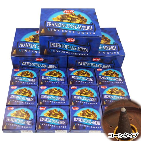 お得な業務用48箱セットです。ヘビーユーザーの方にもおすすめ。フランキンセンスとミルラをミックスした、ほのかに甘い樹脂系の香りのお香です。柑橘のような爽やかさを感じる甘くウッディな樹脂系の香り。コーンタイプのお香は、一気に香りが広がる為、広...