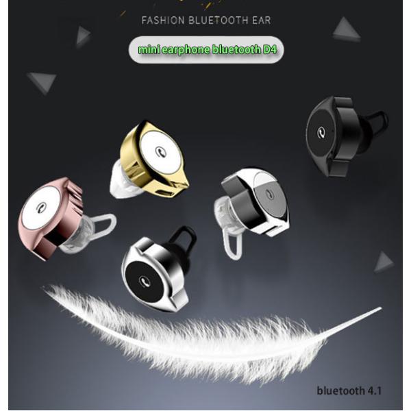 bluetooth earphone D4 超mini 片側 イヤホン ブルートゥース iphone アイフォン 高音質 ジム ランニング コードが邪魔な方へ スポーツ 音楽 両耳 ランニング