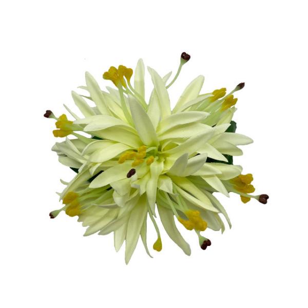 素材 ■造花（化繊）  サイズ ■約13cm  商品について ■入荷時期で色が変わったりもします。御了承下さい。■花の部分を引っ張りますとクリップから抜けてしまう事がございますので付け外しの際は本体部分をしっかりお持ちください。