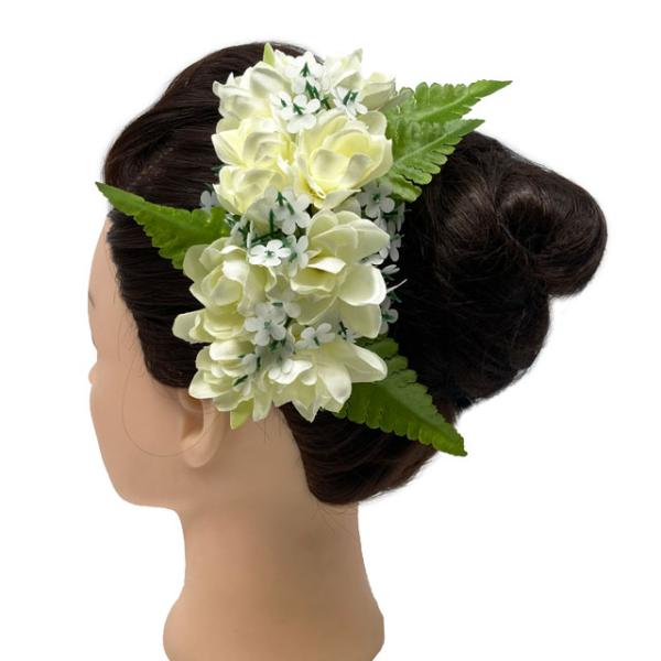 素材 ■造花（化繊）  サイズ ■横幅　約14cm  商品について ■入荷時期で色が変わったりもします。御了承下さい。■花の部分を引っ張りますとクリップから抜けてしまう事がございますので付け外しの際は本体部分をしっかりお持ちください。