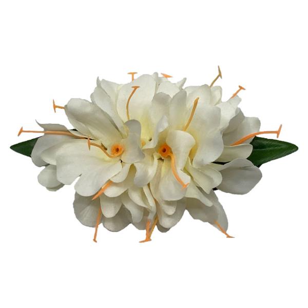 素材 ■造花（化繊）  サイズ ■約W14cm  商品について ■入荷時期で色が変わったりもします。御了承下さい。■花の部分を引っ張りますとクリップから抜けてしまう事がございますので付け外しの際は本体部分をしっかりお持ちください。