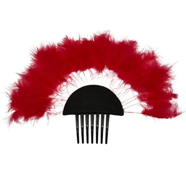 【訳あり特価】Kapalili フェザーヘアーコーム レッド/品番HP477