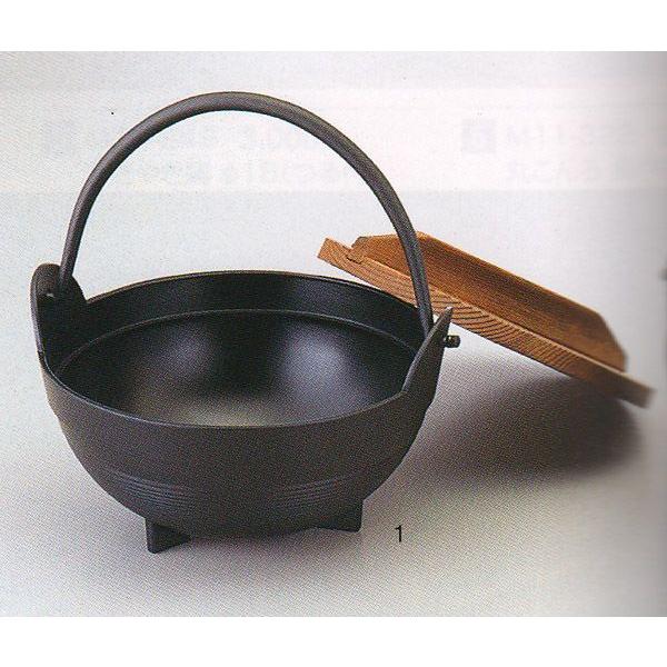 MYne ふるさと鍋 15cm アルミ製（木蓋付) 田舎鍋 湯豆腐 寄せ鍋