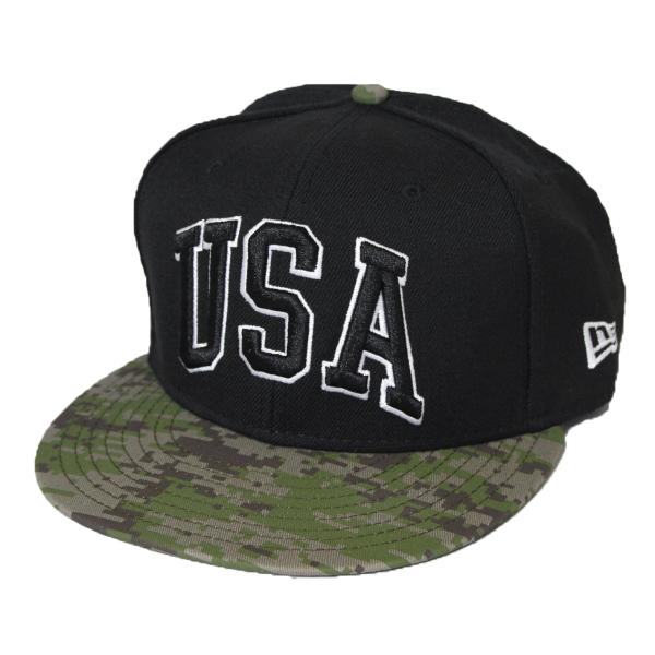 NEW ERA（ニューエラ） NEWERA Digital Camo USA ブラック × ブラック