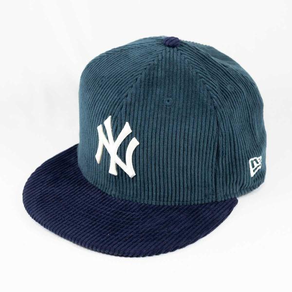 ニューエラ New Era NEW ERA 帽子 キャップ 59FIFTY Corduroy コーデュロイ ニューヨーク・ヤンキース ブルーグリーン ネイビーバイザー