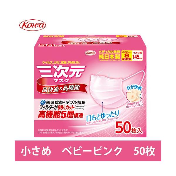 三次元マスク 小さめ Sサイズ ベビーピンク 50枚入 興和 Buyee Buyee Jasa Perwakilan Pembelian Barang Online Di Jepang
