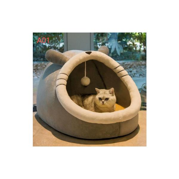 ドーム型 ペットベッド 犬 猫 ベッド ひんやり 冷感 ドームベッド ペット 夏用 ハウス 犬用 ネコ おしゃれ かわいい Mサイズ