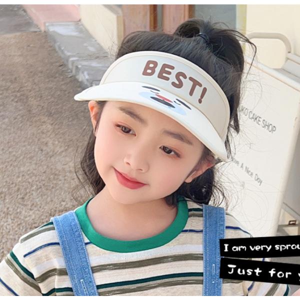 サンバイザーキッズ帽子帽子キャップツバつばつば付きクリア透明キッズ