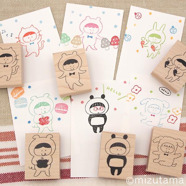 消しゴムはんこ ラバースタンプ 消しゴムスタンプ mizutama かぶりもの