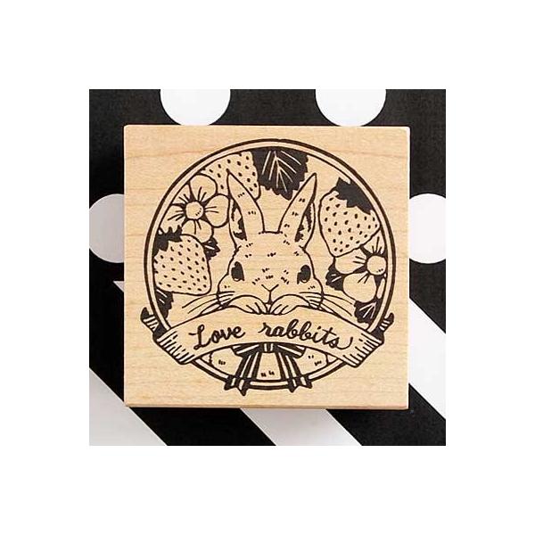S͂ o[X^v SX^v  Ԃ Love rabbits c55mm×54.5mm (0143I-6060)   蒠 bsO ӂ鉮