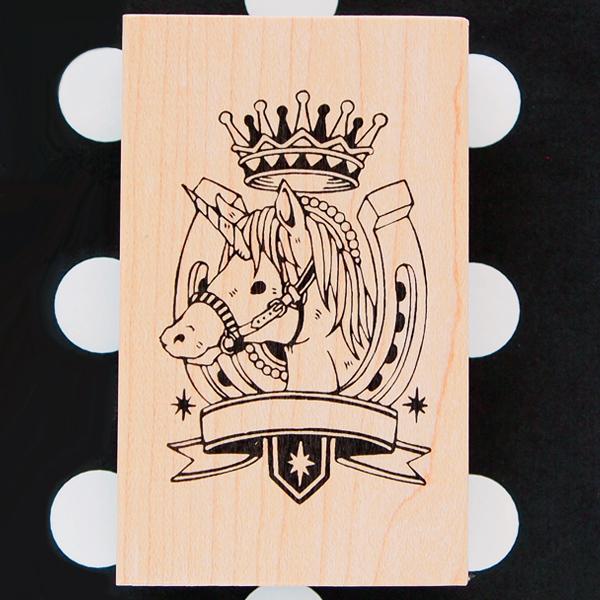 ユニコーン スタンプ 消しゴムはんこ × ユニコーンのミニ消しゴムはんこ（持ち手つき） はんこ