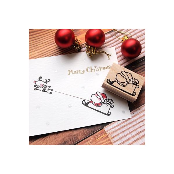 消しゴムはんこ ラバースタンプ 消しゴムスタンプ tugumi そりサンタ