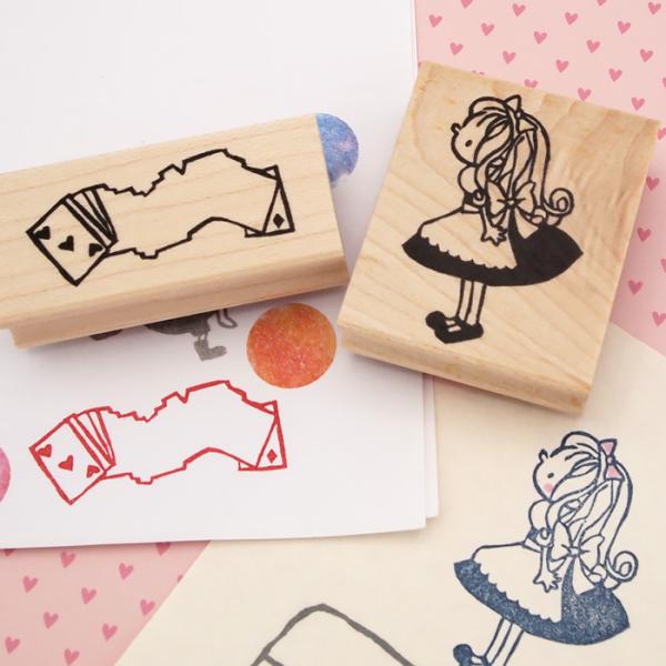 消しゴムはんこ ラバースタンプ 消しゴムスタンプ tugumi トランプの枠