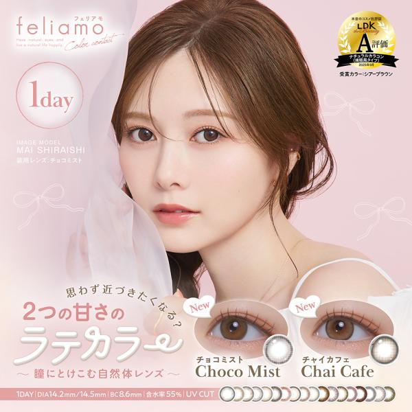 新色追加!!【2箱同時購入でもう1箱プレゼント】カラコン フェリアモ 2+1 カラーコンタクト 1day 1箱10枚入 ワンデー feliamoー