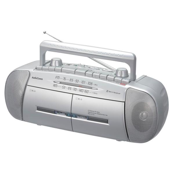 ダブルラジカセレコーダー　RCS-571Z　オーム電機　シルバー