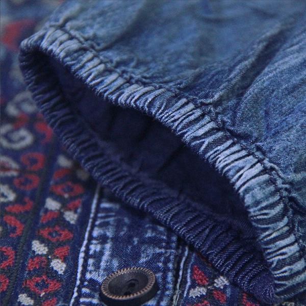 デニムワンピース コーデ 40代 シャツワンピース チャイナ ボヘミアンワンピース レトロ ウエストベルト ドレスワンピース 民族衣装 民族風 50代 ワンピース サイズ Lお取り寄せ 14から21日 04 14までに発送 Www Hamatec De