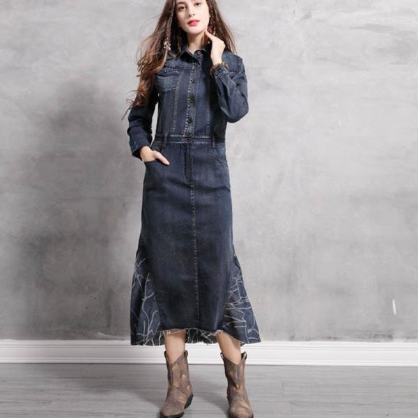 デニムワンピース コーデ 40代 レトロ ワンピース 長袖ワンピースロング フレアスカート 七部丈 デニムワンピース ロング デニムワンピース50代 Buyee Buyee 일본 통신 판매 상품 옥션의 대리 입찰 대리 구매 서비스