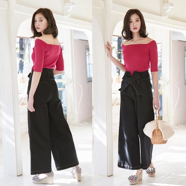 デニムガウチョ ワイドパンツ ガウチョパンツ ボトムス カジュアル 秋新作 レディース コーデ 30代 新作 Buyee 日本代购平台 产品购物网站大全 Buyee一站式代购 Bot Online