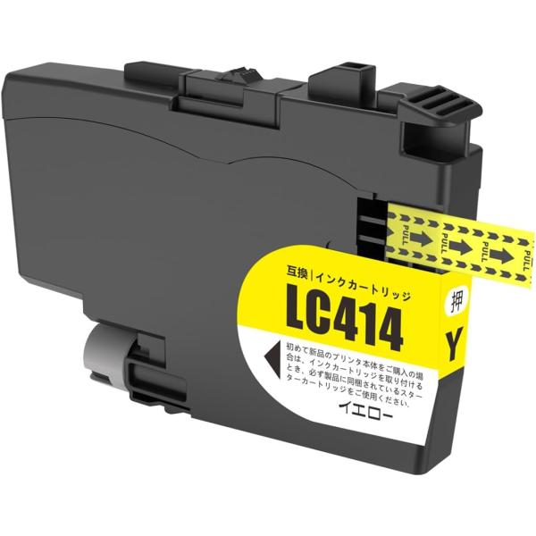 ブラザー(Brother) 用 LC414Y イエロー×1 単品 プリンター 互換インクカートリッジ 対応機種：DCP-J1200N DCP-J1203N (イエロー×1本)