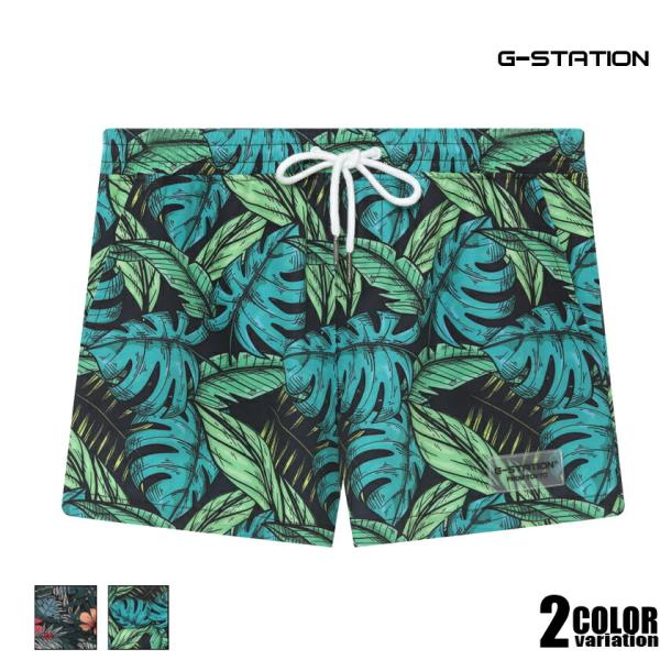 G-Station/ジーステーション ボタニカル フラワー サーフパンツ ショートパンツ型スイムウェア スイムウェア メンズ