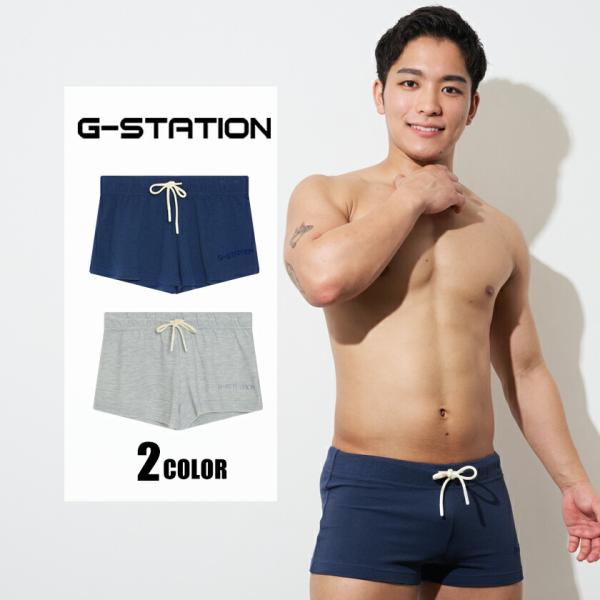 G-Station/ジーステーション 1分丈 ワッフル生地 ショートパンツ 短パン ルームウェア パジャマ 部屋着 ボトムス メンズ