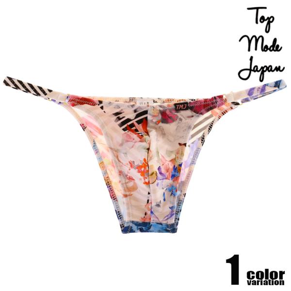 swimwear TopModeJapan/トップモードジャパン ゆめこ フルシーム ハーフバック 水着 スイムウェア メンズ ビキニ型水着  M・Lサイズ
