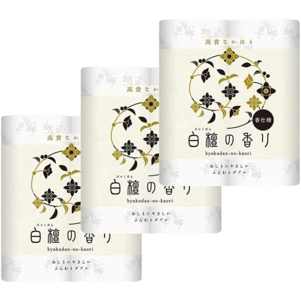 他サイト： 四国特紙 nepia トイレットペーパー 香仕様 白檀の香り ダブル 4ロール × 3パックの商品画像