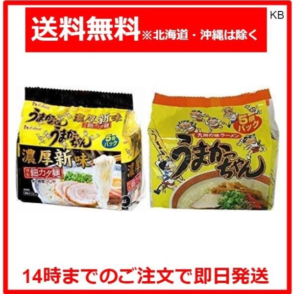 うまかっちゃんの食べ比べお買い得セットです●うまかっちゃんスープは豚骨エキスをベースに野菜エキス・香辛料でまとめた白濁したスープです。ポークの香り高いオイルがおいしさを一層ひきたてます。作り方1.約550ml(3カップ弱)の水を沸騰させ、め...