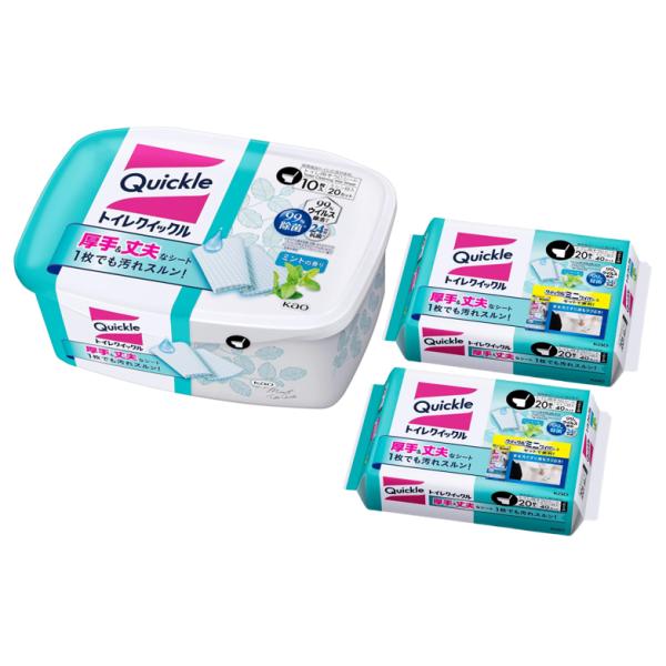 厚手で丈夫なふんわりデコボコシートなので、便座・便器まわりから床・壁まで「1枚でトイレまるごとおそうじ」。汚れが手につく心配もなく、快適にふきそうじができます。ミントの香りで、気になる尿ハネのニオイまでスッキリ消臭。使用後はそのままトイレに...