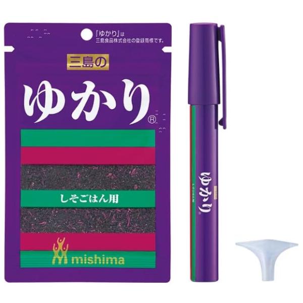 「三島食品 ふりかけ + ペンスタイル セット」は、家庭用のふりかけと持ち運びに便利なペンスタイルがセットになった商品です。付属のロートを使用することで、ふりかけをペンスタイル容器に簡単に詰め替えでき、外出先やお弁当でもお好きなふりかけを楽...